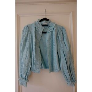 NWOT Alice and Olivia front lace blouse